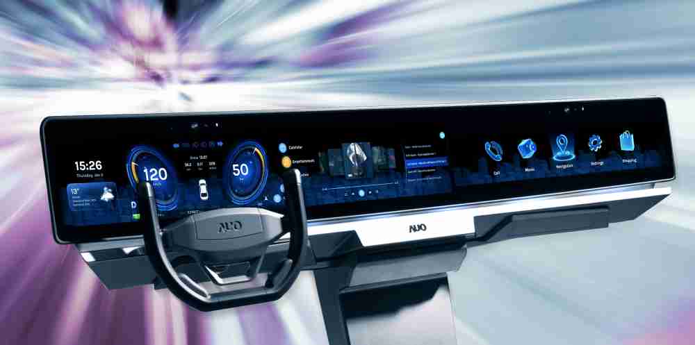 人生就是博开拓前瞻显示技术创新应用，，，，结合优异整合设计能力，，，，开发智能车载FIDM Plus一体化显示方案，，，让驾驶操作与车内娱乐体验再进化